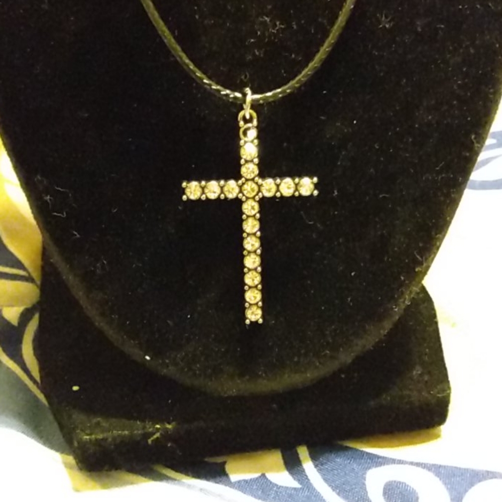 Ladies Rhinestone Cross - Picture 2 of 3